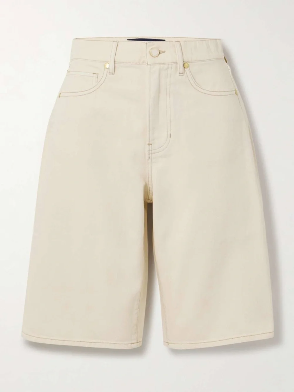 NWT‎ Veronica Beard Charlotte High Rise Long Short in Ecru Size 26